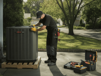 Appliance man replace HVAC