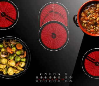 Electric cooktop burner heating on one setting only